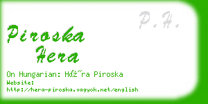 piroska hera business card